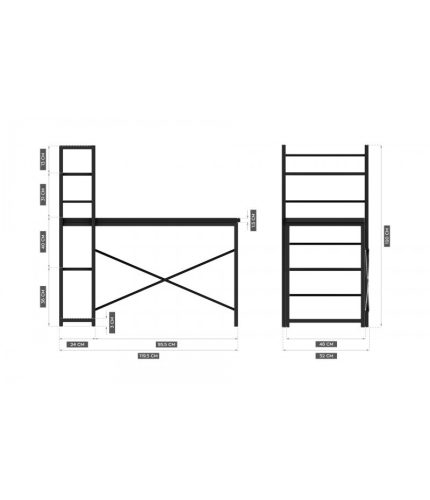 Mark Adler Leader 4.0 black Kancelársky počítačový stôl blitz čierny