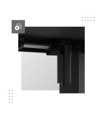 Mark Adler Leader 7.4 black Stôl, výškovo nastaviteľný s pamäťovou funkciou, káblové vedenie 140 X 80 cm, čierny