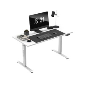   Mark Adler Leader 7.4 white Stôl, výškovo nastaviteľný, pamäťová funkcia, káblové vedenie, 140 x 80 cm, biely