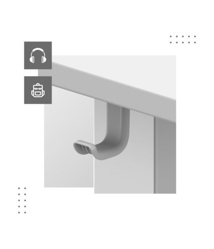 Mark Adler Leader 7.4 white Stôl, výškovo nastaviteľný, pamäťová funkcia, káblové vedenie, 140 x 80 cm, biely