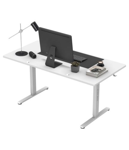 Mark Adler Leader 7.6 white Stôl, výškovo nastaviteľný, pamäťová funkcia, káblové vedenie, 160 x 80 cm, biely