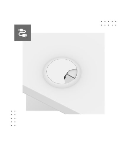 Mark Adler Leader 7.6 white Stôl, výškovo nastaviteľný, pamäťová funkcia, káblové vedenie, 160 x 80 cm, biely