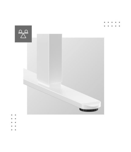 Mark Adler Leader 7.0 craftt Ergonomický stôl s nastaviteľnou výškou, s elektrickým nastavovaním výšky, počítačový stôl s pamäťovou funkciou a LCD displejom, biela/drevo