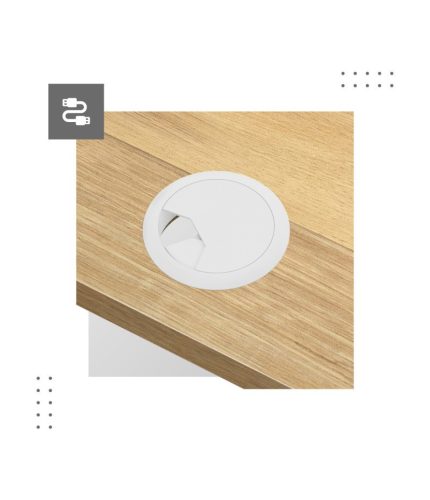 Mark Adler Leader 7.0 craftt Ergonomický stôl s nastaviteľnou výškou, s elektrickým nastavovaním výšky, počítačový stôl s pamäťovou funkciou a LCD displejom, biela/drevo