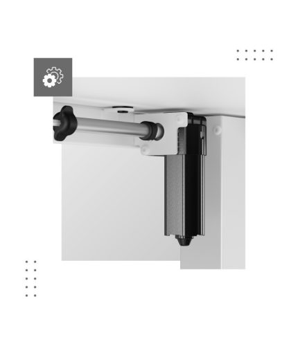 Mark Adler Leader 7.0 white Prémiový stôl s nastaviteľnou výškou, výška, stôl s elektrickým nastavením výšky, pamäťovou funkciou a LCD displejom, biely