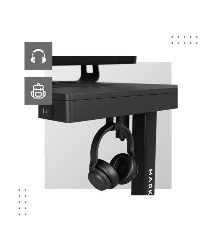 Mark Adler Leader 8.2 black Prémiový ergonomický stôl s nastaviteľnou výškou, elektrické nastavenie výšky, počítačový stôl čierny