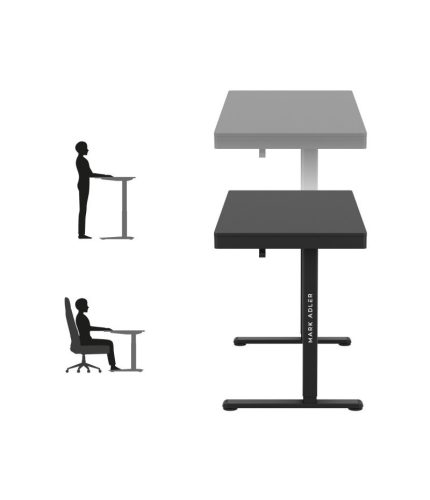Mark Adler Leader 8.2 black Prémiový ergonomický stôl s nastaviteľnou výškou, elektrické nastavenie výšky, počítačový stôl čierny
