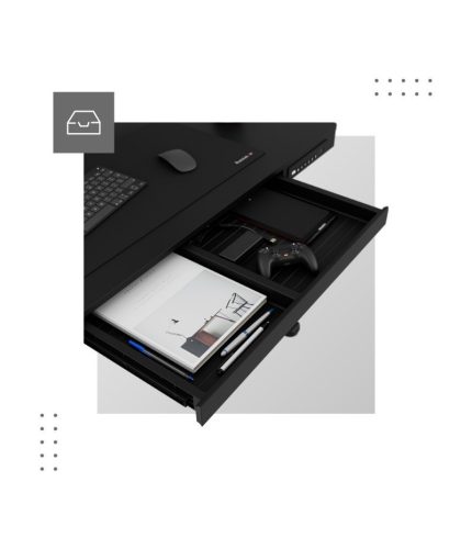 Mark Adler Leader 8.2 black Prémiový ergonomický stôl s nastaviteľnou výškou, elektrické nastavenie výšky, počítačový stôl čierny