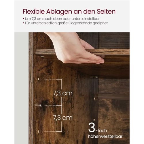 Lavica na topánky s polstrovaným sedadlom, rustikálna hnedá 78x30x48cm