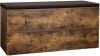 Vasagle Lavica na topánky s polstrovaným sedadlom, rustikálna hnedá 104x30x48cm