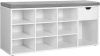 Vasagle Lavica na topánky s polstrovaným sedadlom, biela 104x30x48cm