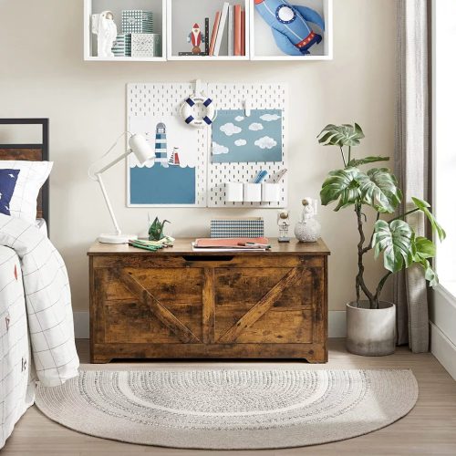 Úložná krabica, rustikálna hnedá 100x40x46cm