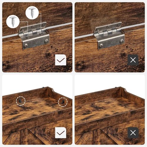 Úložná krabica, rustikálna hnedá 100x40x46cm