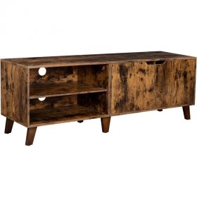   Vasagle TV skrinka s dvomi dvierkami, s policami, rustikálna hnedá.