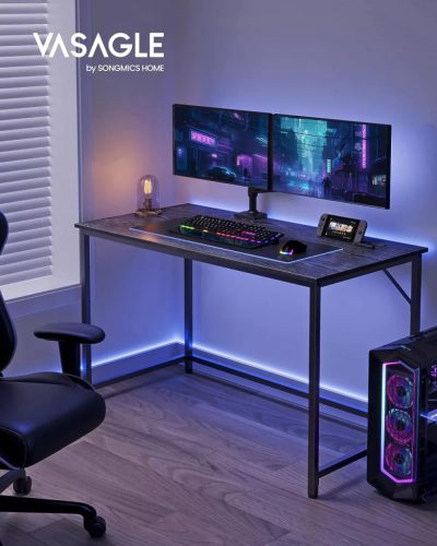 Písací stôl Songmics LWD039B56, čierny, 60x120x75-cm