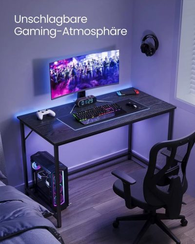 Písací stôl Songmics LWD039B56, čierny, 60x120x75-cm