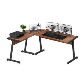   Mono Rohový písací stôl Mark Adler Leader 5.5 počítačový stôl 147 x 112 cm, kov / dyha, stena orech