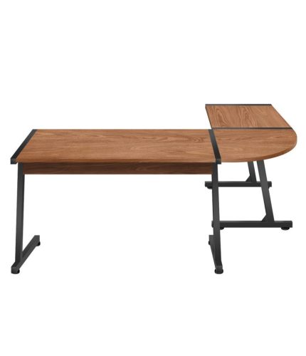 Mono Rohový písací stôl Mark Adler Leader 5.5 počítačový stôl 147 x 112 cm, kov / dyha, stena orech