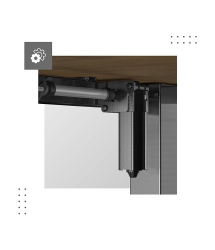 Mark Adler Leader 7.0 black Ergonomický výškovo nastaviteľný stôl, s elektrickým nastavením výšky, pamäťovou funkciou a LCD displejom, drevo.