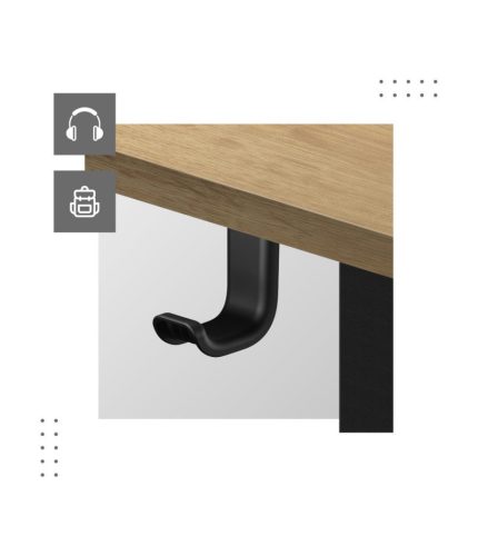 Mark Adler Leader 7.0 black Ergonomický výškovo nastaviteľný stôl, s elektrickým nastavením výšky, pamäťovou funkciou a LCD displejom, drevo.