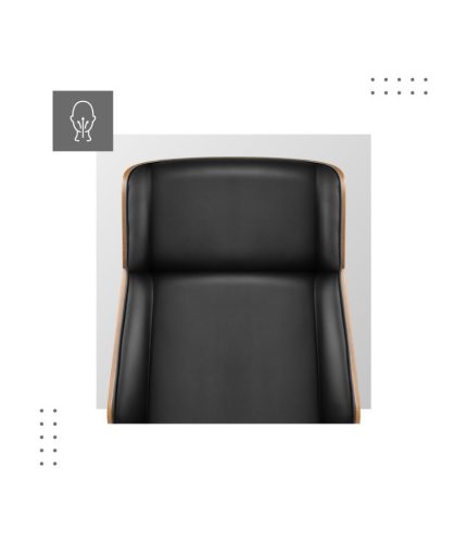 Mark Adler Prémiová otočná stolička Boss, pohodlná, moderná, umelá koža, orechovo čierna.