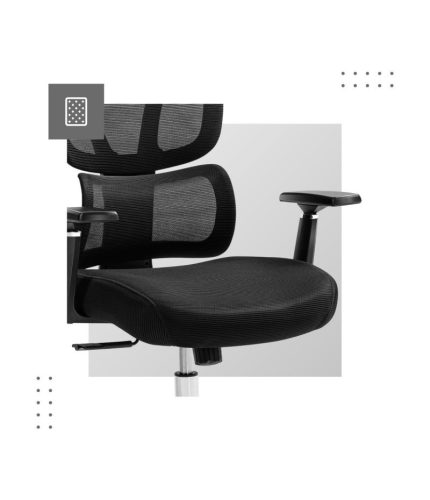 Mark Adler Expert 4.6 Ergonomické ortopedické pohodlné kancelárske kreslo, bedrová opierka čierna