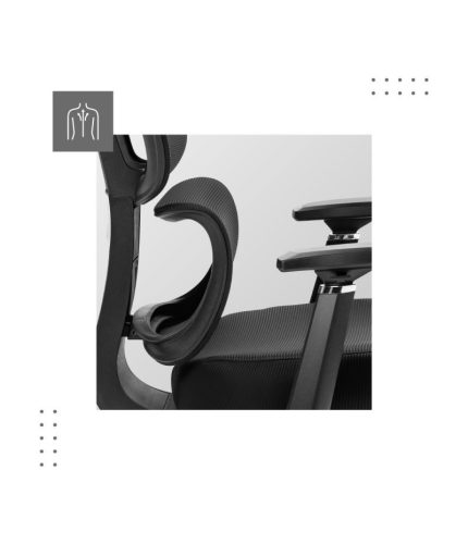 Mark Adler Expert 4.6 Ergonomické ortopedické pohodlné kancelárske kreslo, bedrová opierka čierna