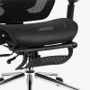 Mark Adler Ergonomická kancelárska stolička s nastaviteľnou výškou, opierkou na nohy, čierna