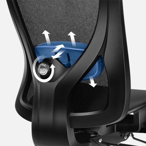 Mark Adler Ergonomická otočná kancelárska stolička, sieťovaný ventilačný materiál, čierna