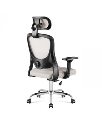 Mark Adler Ergonomická otočná kancelárska stolička s podrúčkami, bedrovou opierkou, sieťovaný materiál, sivá