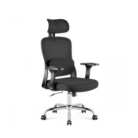   Mark Adler Ergonomikus irodai forgószék, kartámaszokkal, deréktámasszal, hálós anyaggal, fekete