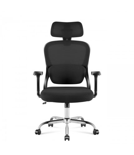 Mark Adler Ergonomikus irodai forgószék, kartámaszokkal, deréktámasszal, hálós anyaggal, fekete