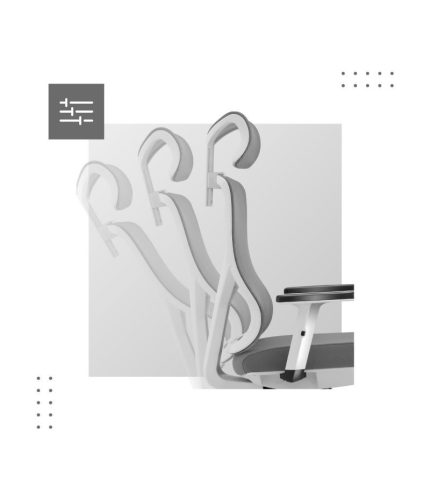 Mark Adler Ergonomická kancelárska stolička, nastaviteľná výška, opierka hlavy a bedrová opierka, materiál sieťovina, biela