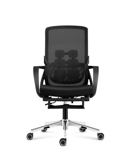 Mark Adler Ergonomická pohodlné kancelárske kreslo, nastaviteľná výška, opierka nôh, čierna