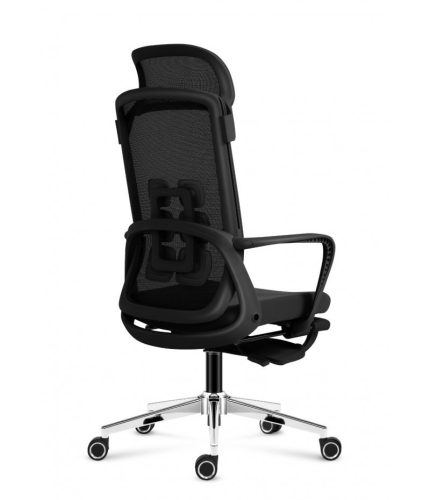 Mark Adler Ergonomická pohodlné kancelárske kreslo, nastaviteľná výška, opierka nôh, čierna