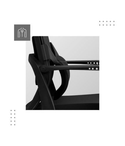 Mark Adler Ergonomická pohodlné kancelárske kreslo, nastaviteľná výška, opierka nôh, čierna