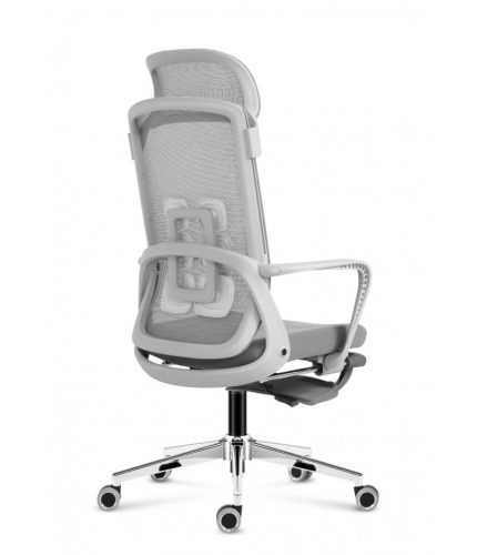 Mark Adler Kancelárske kreslo pohodlné kancelárske kreslo, nastaviteľná výška, opierka nôh, šedá