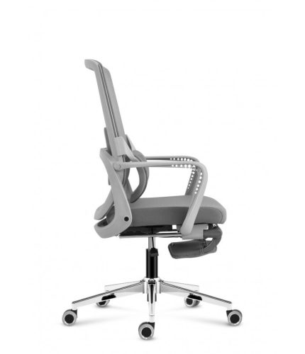Mark Adler Kancelárske kreslo pohodlné kancelárske kreslo, nastaviteľná výška, opierka nôh, šedá