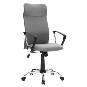   Kancelárska otočná stolička s látkovým poťahom, polohovateľná, sivá