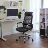 Ergonomická kancelárska stolička s opierkou hlavy a bedrovej chrbtice, čierna