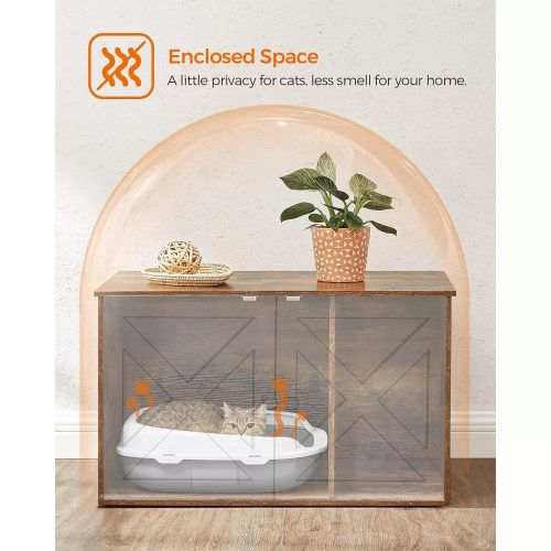 Fandrea Stelivo pre mačky, držiak podnosu, rustikálna hnedá.