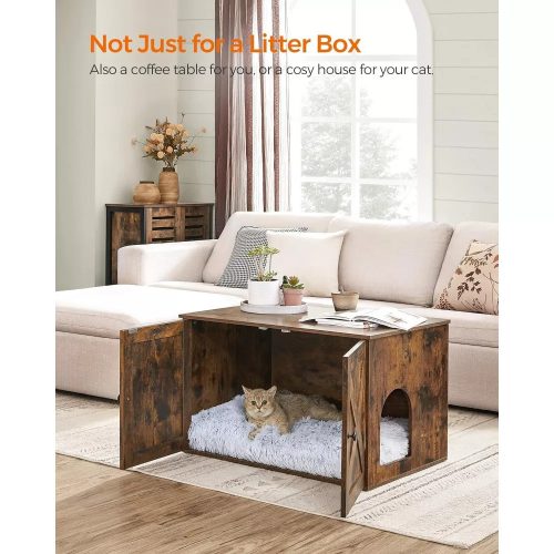 Fandrea Stelivo pre mačky, držiak podnosu, rustikálna hnedá.