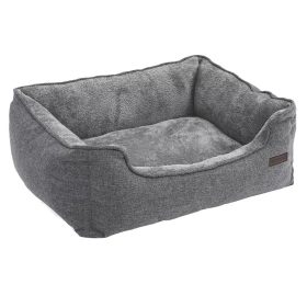   Pelech pre psa s mäkkým, prateľným poťahom, sivý 70x55x21cm