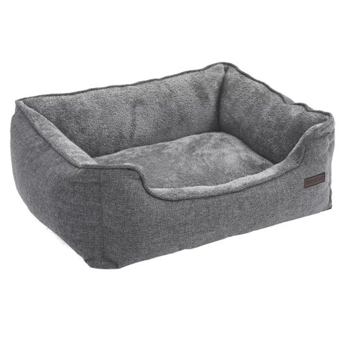 Pelech pre psa s mäkkým, prateľným poťahom, sivý 70x55x21cm