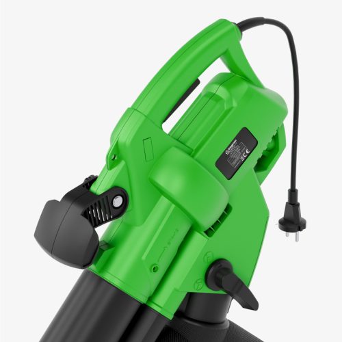 Greman Elektrický vysávač na lístie, funkcia drvenia, 45 litrové vrecko, 3200 W, zelená