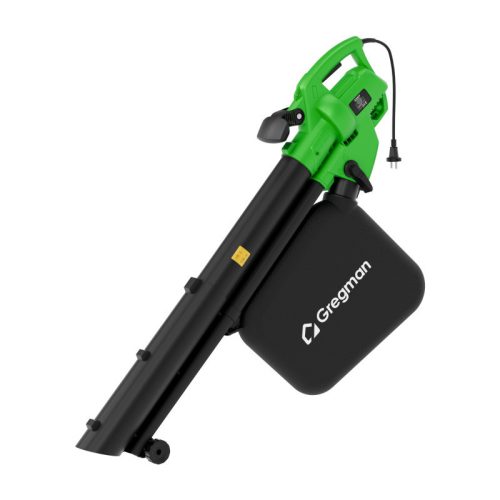 Greman Elektrický vysávač na lístie, funkcia drvenia, 45 litrové vrecko, 3200 W, zelená