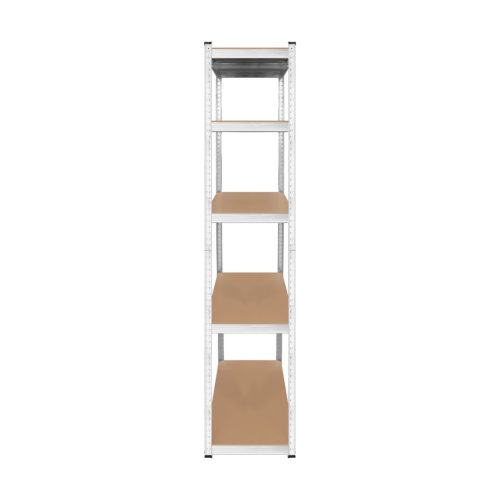 Rebel Regál s policami, 175kg kovová skladová polica 205x120x45 strieborná Rebel