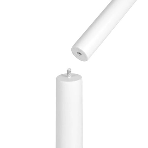 Stojaci drevený vešiak na oblečenie s 8 háčikmi, štvorcová základňa, biely