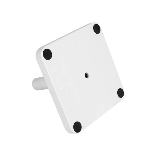 Stojaci drevený vešiak na oblečenie s 8 háčikmi, štvorcová základňa, biely