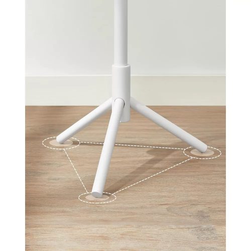 Vasagle Stojaci drevený stojan na šaty s 8 vešiakmi, biely